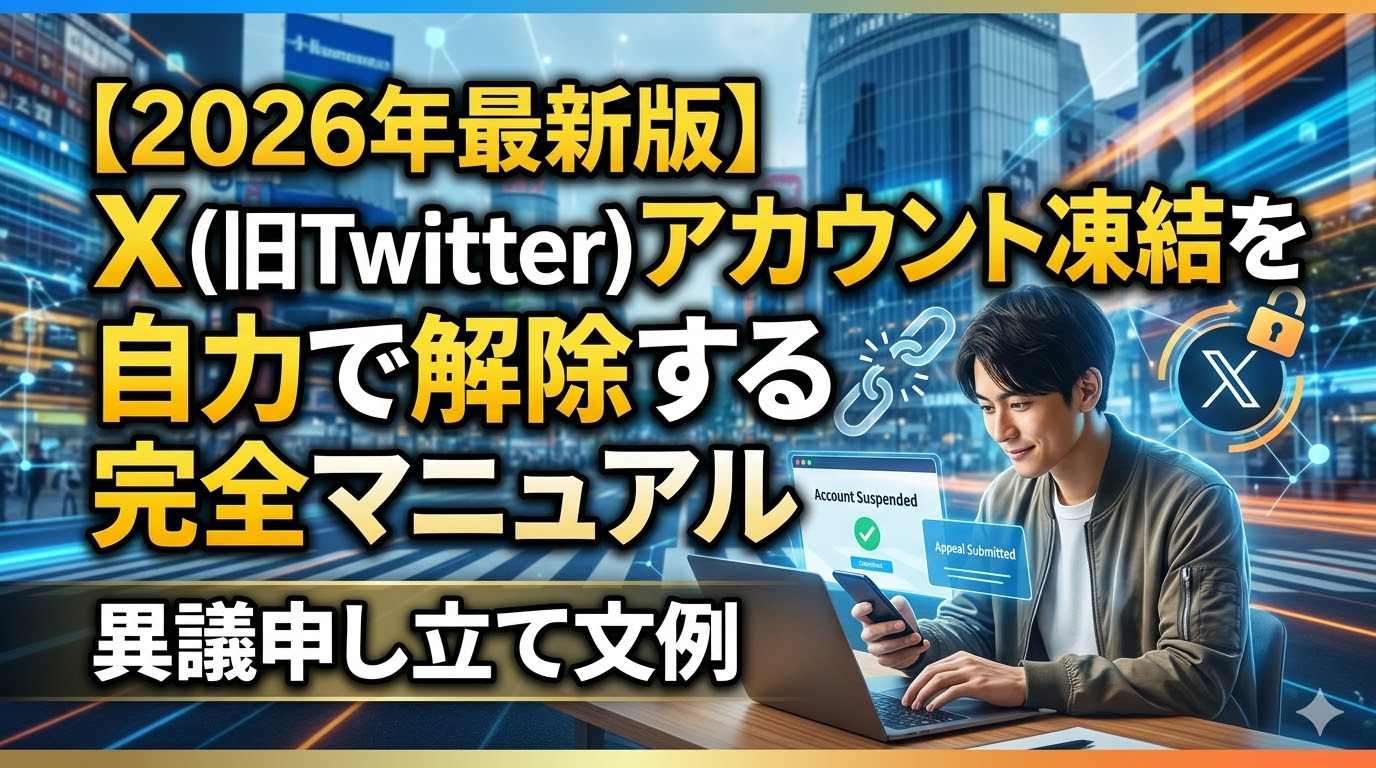 2026年最新版】X(旧Twitter)アカウント凍結を自力で解除する完全
